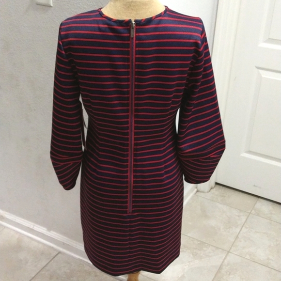 LDT Faith Scuba Lantern Striped Mini Dress - Picture 5 of 8